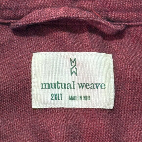 Mutual Weave Men Button-Up Long Sleeve Red Chambray Shirt Sz 2XLT Big & Tall NWT - Picture 7 of 11